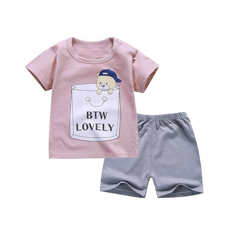 Korean Baby Clothes - Pure Cotton T-shirt for Kids