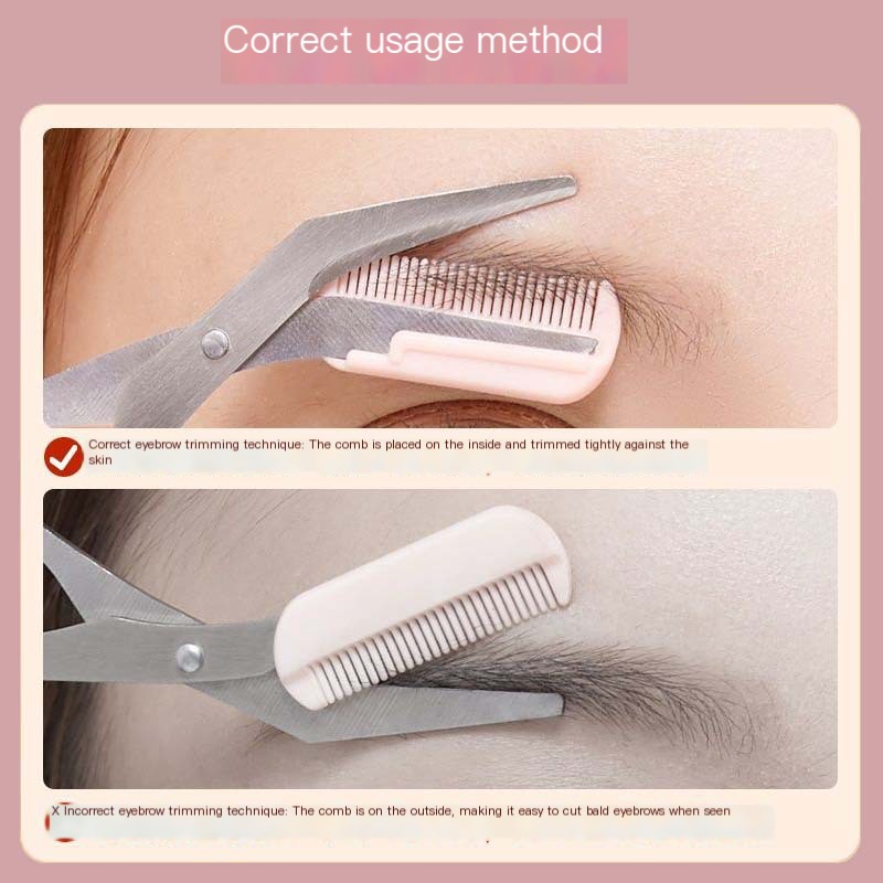 Eyebrow Scissors with Comb for Beginners and Makeup